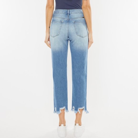 KAN CAN USA- HIGH RISE CHEWED UP MOM JEAN - Picture 9 of 13